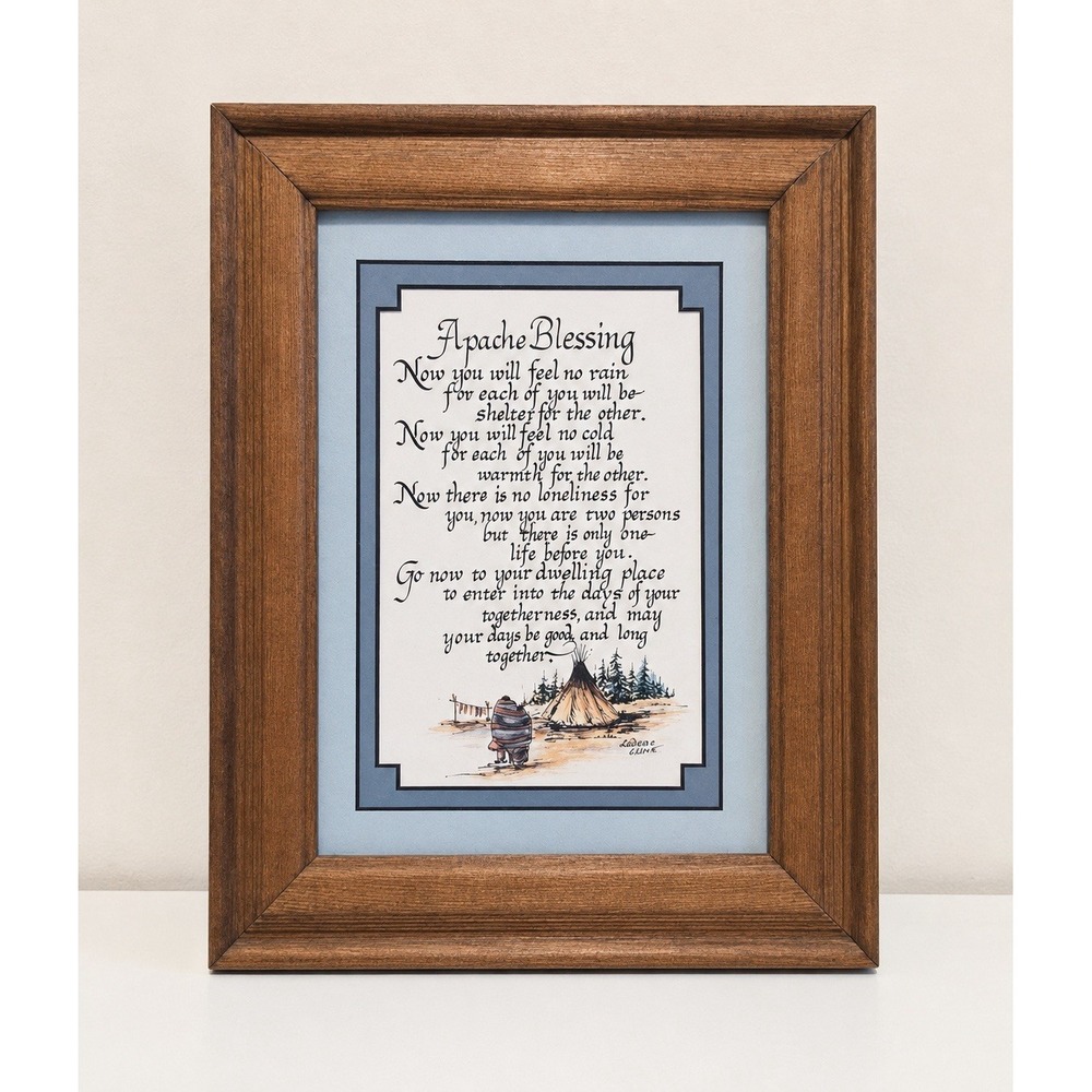 NATIVE AMERICAN WISDOM APACHE WEDDING BLESSING  FRAMED Laverne Elliott